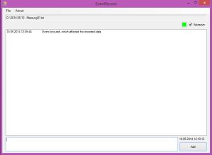 Screenshot EventRecord